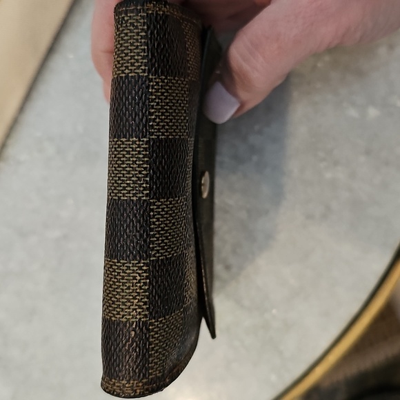 AUTHENTIC Louis Vuitton Damier Ebene Elise Trifold Compact Snap Wallet - Picture 6 of 14